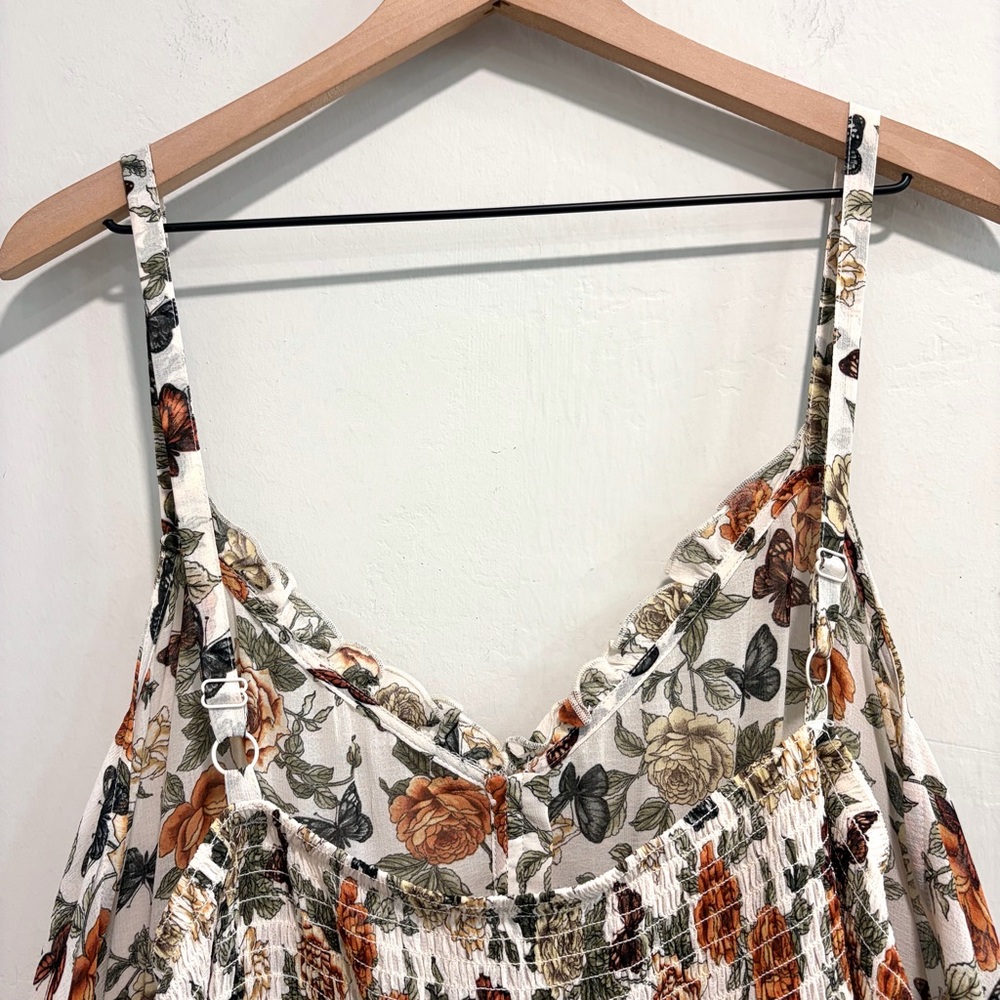 Torrid Sleeveless Floral Butterfly Open Front Top Dress - Picture 10 of 16